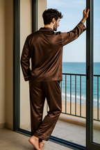 Premium Zijden Pyjama Set Heren