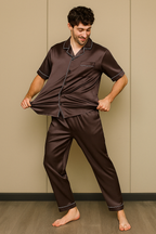 Premium Zijden Pyjama Set Heren