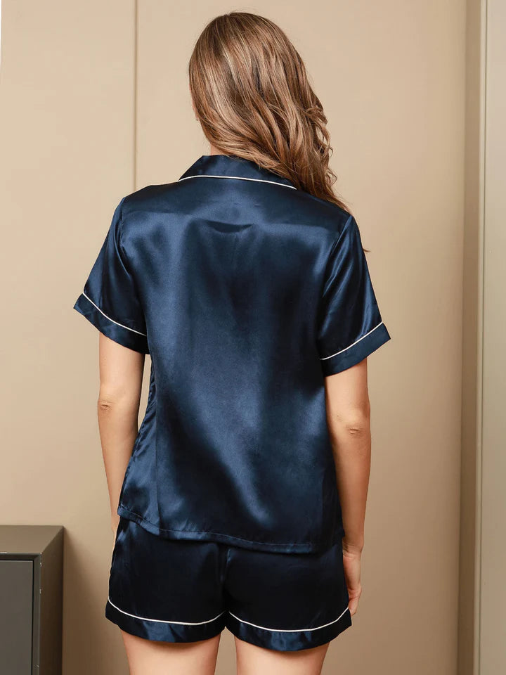Premium Zijden Korte Pyjama Set vrouwen